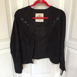 Hollister Black Faux Suede Jacket